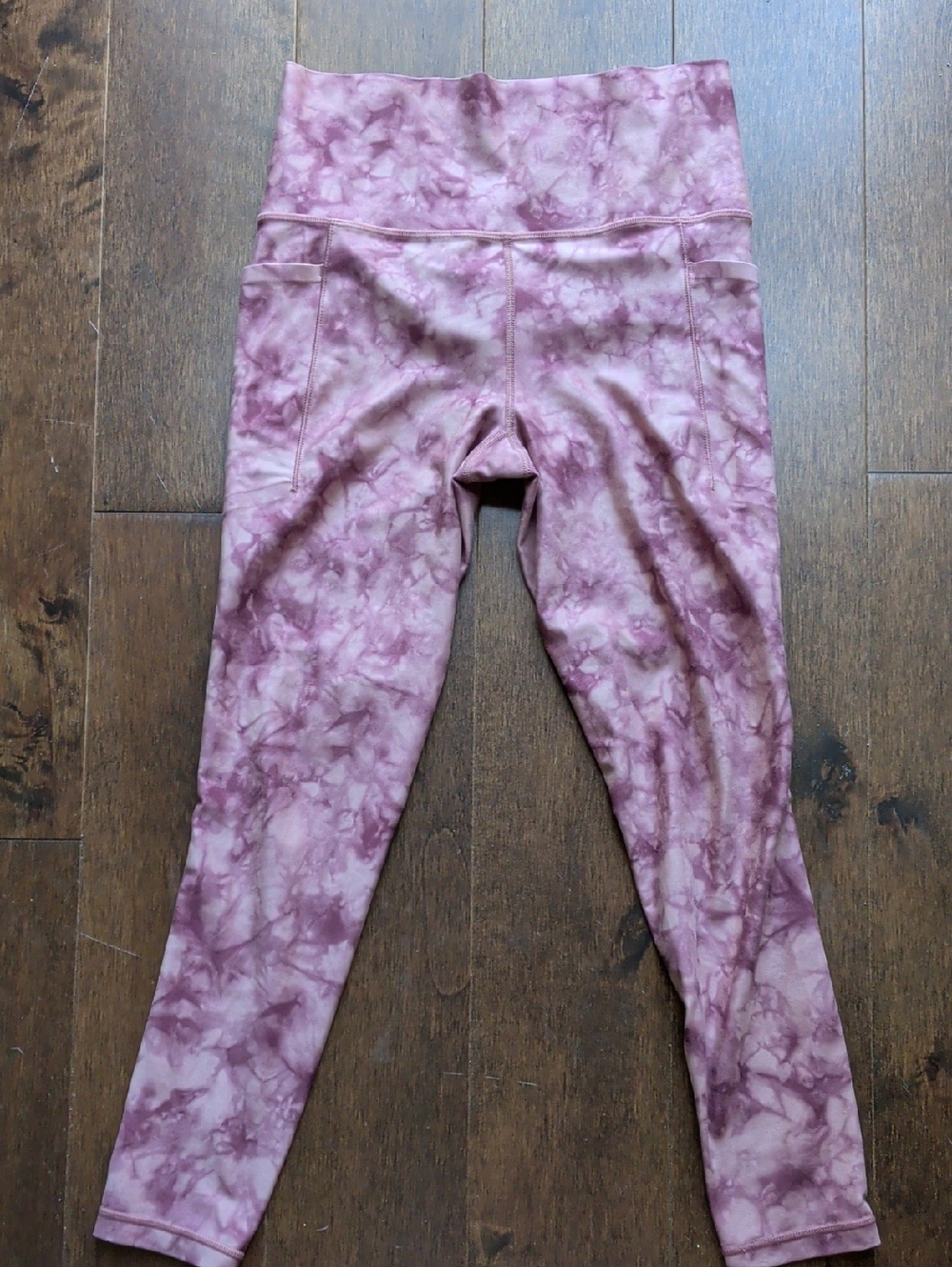 Athleta Mauve Tie-Dye High-Rise Leggings